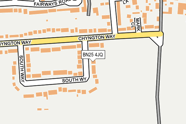 BN25 4JQ map - OS OpenMap – Local (Ordnance Survey) BN25 4JQ map - OS OpenMap – Local (Ordnance Survey)