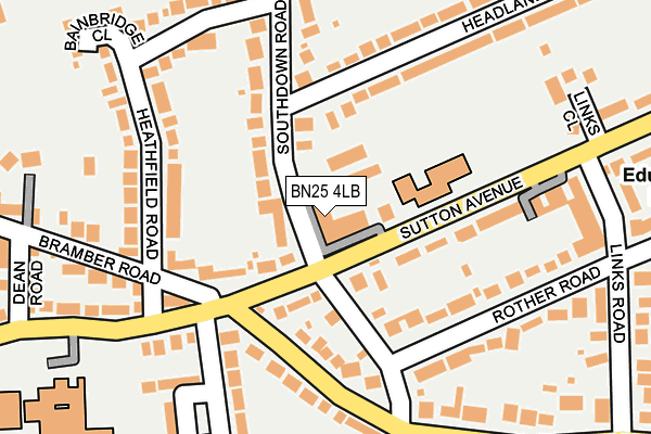 BN25 4LB map - OS OpenMap – Local (Ordnance Survey) BN25 4LB map - OS OpenMap – Local (Ordnance Survey)