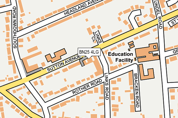 BN25 4LG map - OS OpenMap – Local (Ordnance Survey) BN25 4LG map - OS OpenMap – Local (Ordnance Survey)