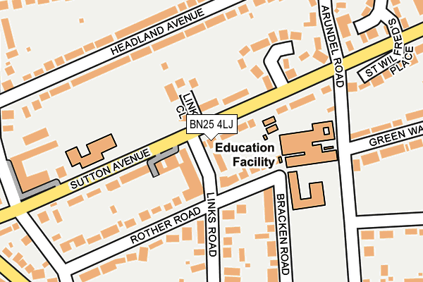 BN25 4LJ map - OS OpenMap – Local (Ordnance Survey) BN25 4LJ map - OS OpenMap – Local (Ordnance Survey)
