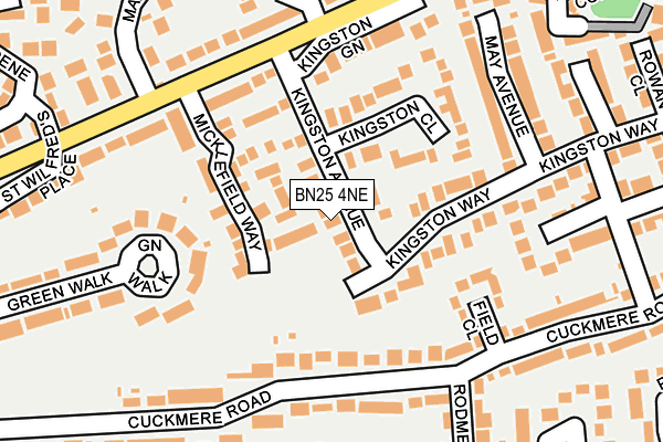 BN25 4NE map - OS OpenMap – Local (Ordnance Survey) BN25 4NE map - OS OpenMap – Local (Ordnance Survey)