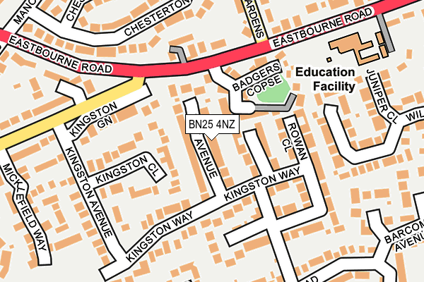 BN25 4NZ map - OS OpenMap – Local (Ordnance Survey) BN25 4NZ map - OS OpenMap – Local (Ordnance Survey)