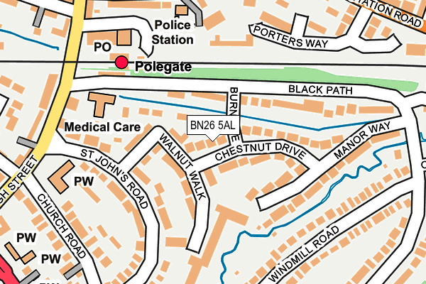 BN26 5AL map - OS OpenMap – Local (Ordnance Survey) BN26 5AL map - OS OpenMap – Local (Ordnance Survey)