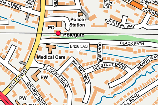 BN26 5AQ map - OS OpenMap – Local (Ordnance Survey)