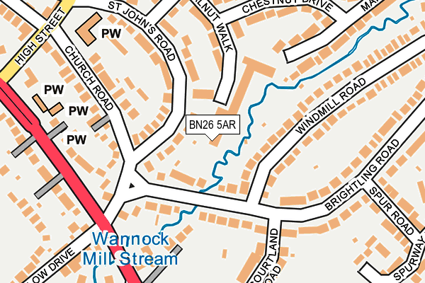 BN26 5AR map - OS OpenMap – Local (Ordnance Survey) BN26 5AR map - OS OpenMap – Local (Ordnance Survey)