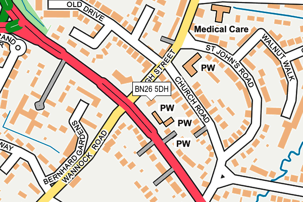 BN26 5DH map - OS OpenMap – Local (Ordnance Survey) BN26 5DH map - OS OpenMap – Local (Ordnance Survey)