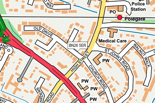 BN26 5ER map - OS OpenMap – Local (Ordnance Survey) BN26 5ER map - OS OpenMap – Local (Ordnance Survey)