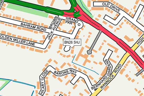 BN26 5HJ map - OS OpenMap – Local (Ordnance Survey) BN26 5HJ map - OS OpenMap – Local (Ordnance Survey)