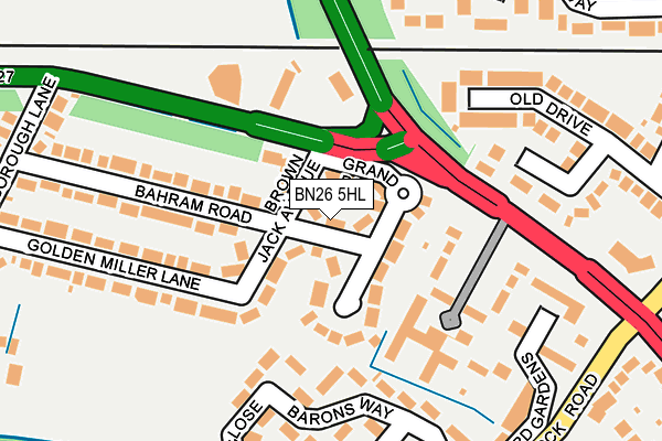 BN26 5HL map - OS OpenMap – Local (Ordnance Survey) BN26 5HL map - OS OpenMap – Local (Ordnance Survey)