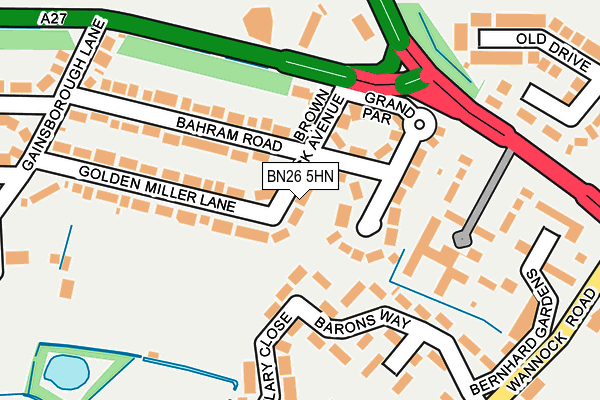BN26 5HN map - OS OpenMap – Local (Ordnance Survey) BN26 5HN map - OS OpenMap – Local (Ordnance Survey)
