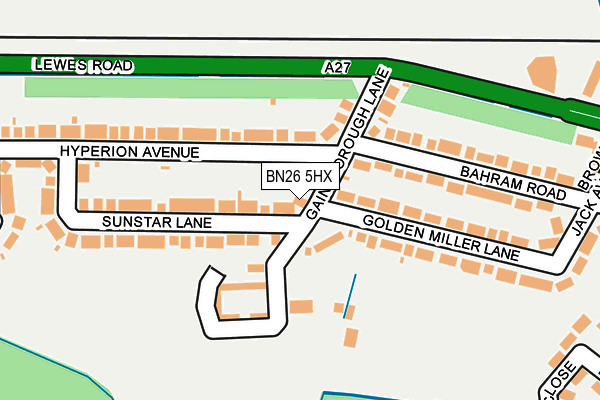 BN26 5HX map - OS OpenMap – Local (Ordnance Survey) BN26 5HX map - OS OpenMap – Local (Ordnance Survey)
