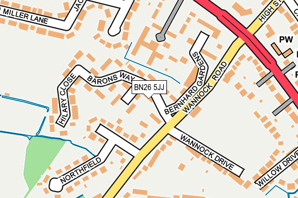 BN26 5JJ map - OS OpenMap – Local (Ordnance Survey) BN26 5JJ map - OS OpenMap – Local (Ordnance Survey)