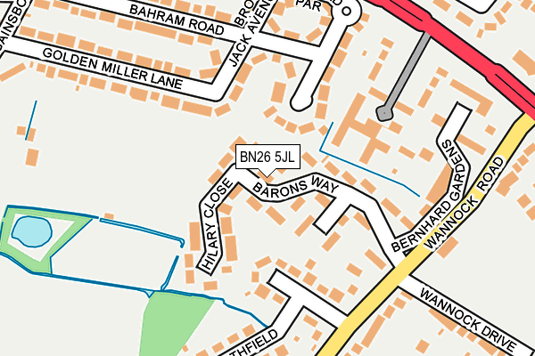 BN26 5JL map - OS OpenMap – Local (Ordnance Survey) BN26 5JL map - OS OpenMap – Local (Ordnance Survey)