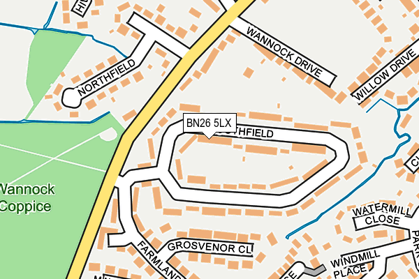 BN26 5LX map - OS OpenMap – Local (Ordnance Survey) BN26 5LX map - OS OpenMap – Local (Ordnance Survey)