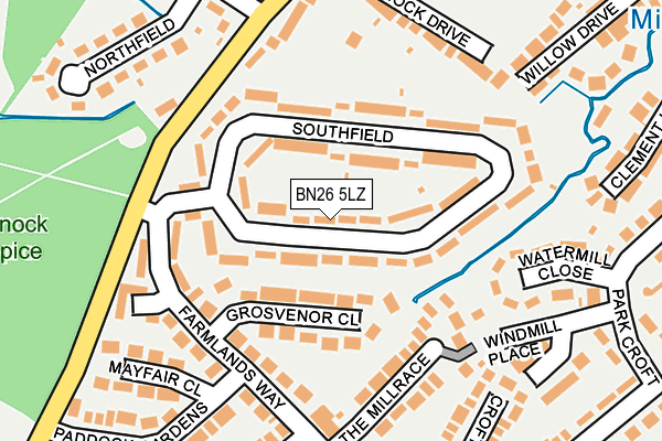 BN26 5LZ map - OS OpenMap – Local (Ordnance Survey) BN26 5LZ map - OS OpenMap – Local (Ordnance Survey)