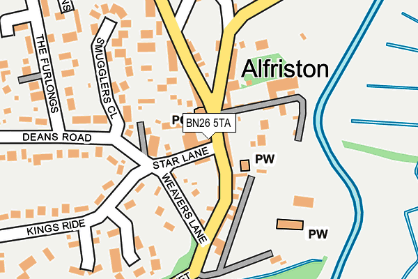 BN26 5TA map - OS OpenMap – Local (Ordnance Survey) BN26 5TA map - OS OpenMap – Local (Ordnance Survey)