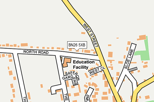 BN26 5XB map - OS OpenMap – Local (Ordnance Survey)