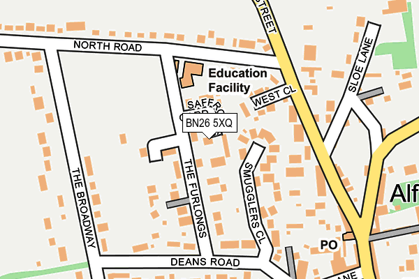 BN26 5XQ map - OS OpenMap – Local (Ordnance Survey) BN26 5XQ map - OS OpenMap – Local (Ordnance Survey)