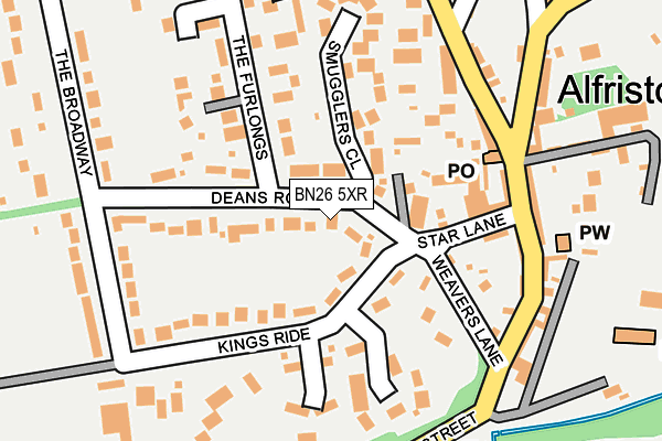 BN26 5XR map - OS OpenMap – Local (Ordnance Survey) BN26 5XR map - OS OpenMap – Local (Ordnance Survey)