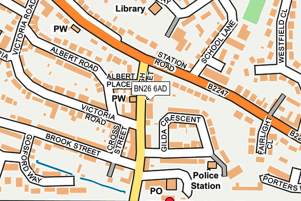 BN26 6AD map - OS OpenMap – Local (Ordnance Survey) BN26 6AD map - OS OpenMap – Local (Ordnance Survey)