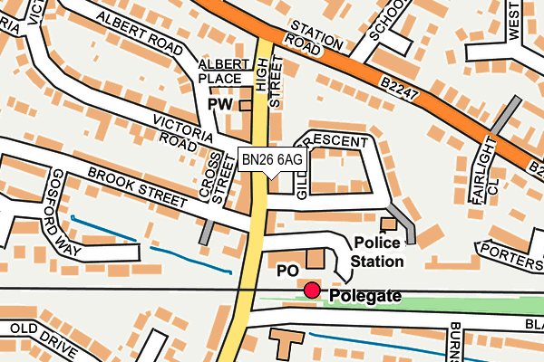 BN26 6AG map - OS OpenMap – Local (Ordnance Survey) BN26 6AG map - OS OpenMap – Local (Ordnance Survey)