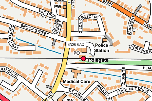 BN26 6AQ map - OS OpenMap – Local (Ordnance Survey) BN26 6AQ map - OS OpenMap – Local (Ordnance Survey)