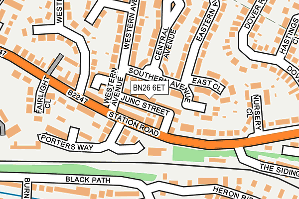 BN26 6ET map - OS OpenMap – Local (Ordnance Survey) BN26 6ET map - OS OpenMap – Local (Ordnance Survey)