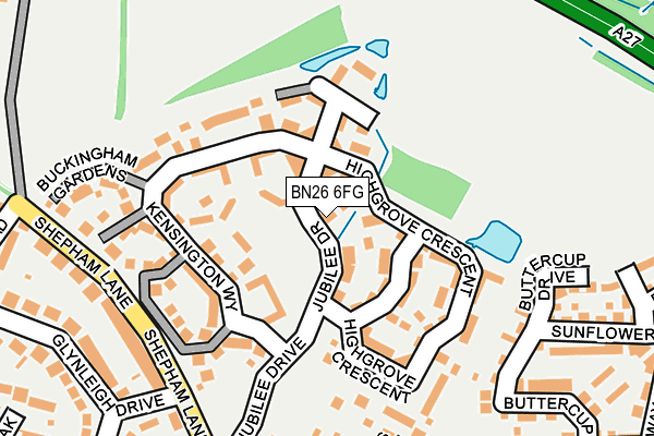 BN26 6FG map - OS OpenMap – Local (Ordnance Survey) BN26 6FG map - OS OpenMap – Local (Ordnance Survey)