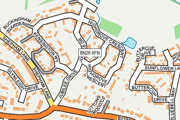 BN26 6FN map - OS OpenMap – Local (Ordnance Survey) BN26 6FN map - OS OpenMap – Local (Ordnance Survey)