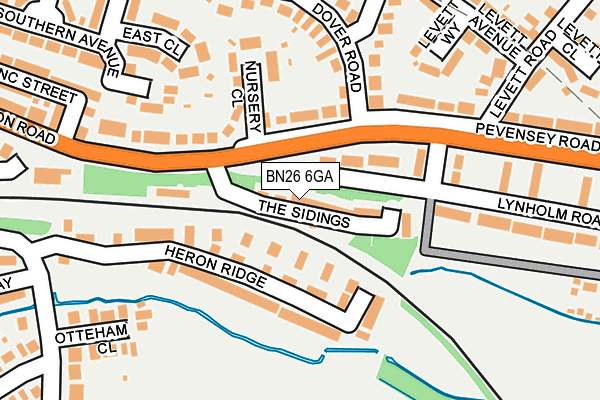 BN26 6GA map - OS OpenMap – Local (Ordnance Survey) BN26 6GA map - OS OpenMap – Local (Ordnance Survey)