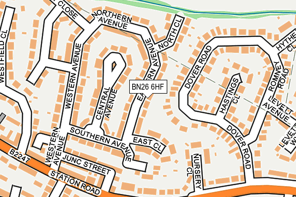 BN26 6HF map - OS OpenMap – Local (Ordnance Survey) BN26 6HF map - OS OpenMap – Local (Ordnance Survey)