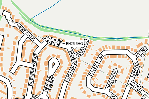 BN26 6HG map - OS OpenMap – Local (Ordnance Survey) BN26 6HG map - OS OpenMap – Local (Ordnance Survey)