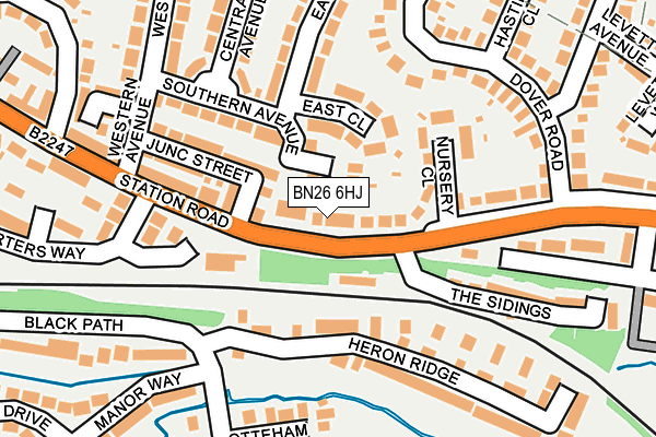 BN26 6HJ map - OS OpenMap – Local (Ordnance Survey) BN26 6HJ map - OS OpenMap – Local (Ordnance Survey)