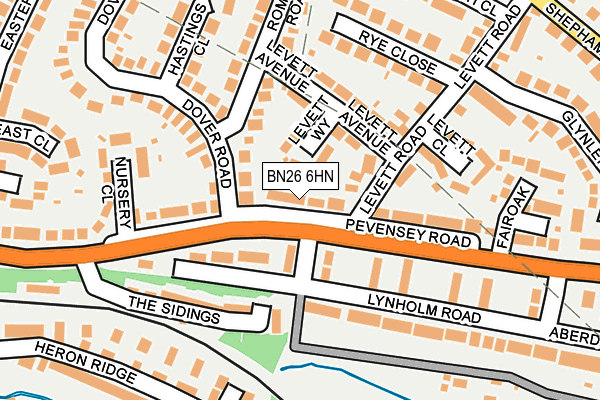 BN26 6HN map - OS OpenMap – Local (Ordnance Survey)
