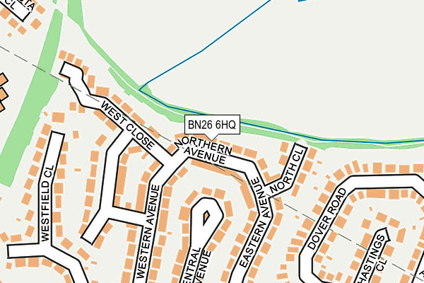 BN26 6HQ map - OS OpenMap – Local (Ordnance Survey) BN26 6HQ map - OS OpenMap – Local (Ordnance Survey)