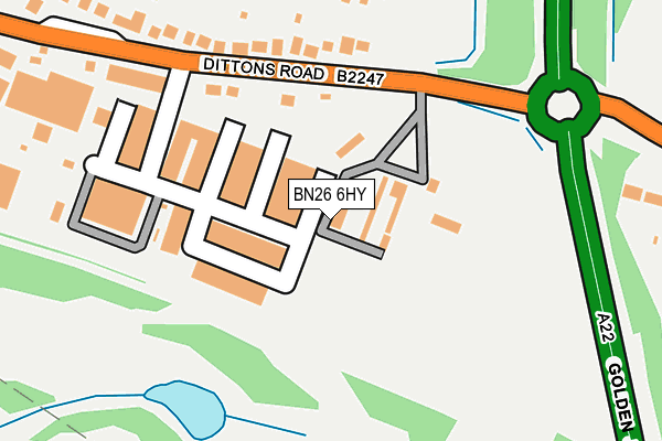 BN26 6HY map - OS OpenMap – Local (Ordnance Survey)
