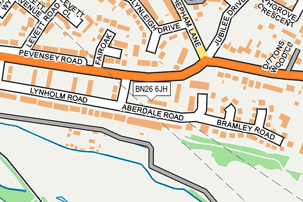 BN26 6JH map - OS OpenMap – Local (Ordnance Survey) BN26 6JH map - OS OpenMap – Local (Ordnance Survey)