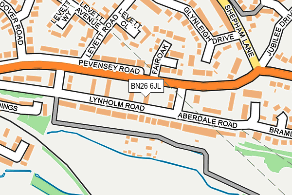 BN26 6JL map - OS OpenMap – Local (Ordnance Survey) BN26 6JL map - OS OpenMap – Local (Ordnance Survey)