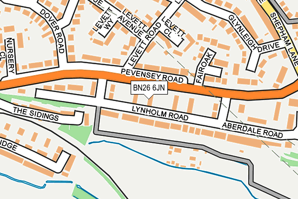 BN26 6JN map - OS OpenMap – Local (Ordnance Survey) BN26 6JN map - OS OpenMap – Local (Ordnance Survey)