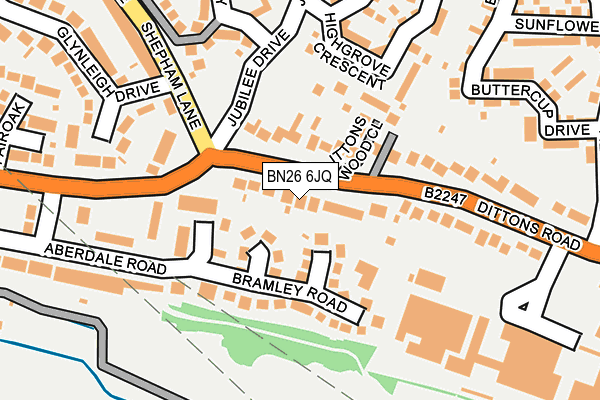 BN26 6JQ map - OS OpenMap – Local (Ordnance Survey) BN26 6JQ map - OS OpenMap – Local (Ordnance Survey)