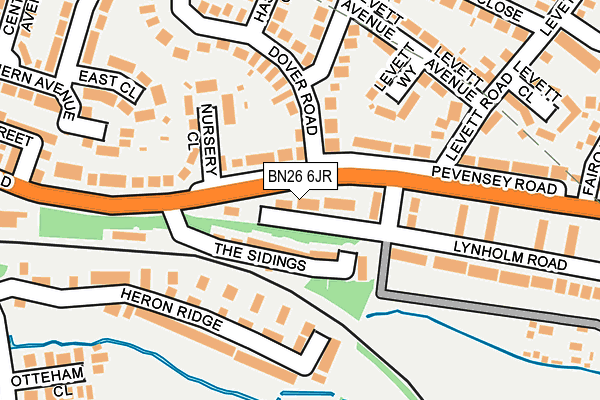 BN26 6JR map - OS OpenMap – Local (Ordnance Survey) BN26 6JR map - OS OpenMap – Local (Ordnance Survey)