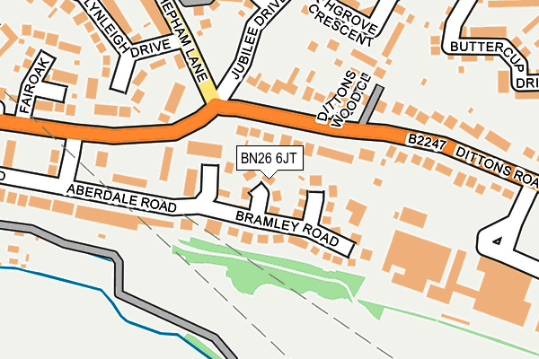 BN26 6JT map - OS OpenMap – Local (Ordnance Survey) BN26 6JT map - OS OpenMap – Local (Ordnance Survey)