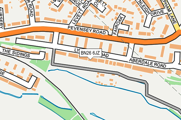 BN26 6JZ map - OS OpenMap – Local (Ordnance Survey) BN26 6JZ map - OS OpenMap – Local (Ordnance Survey)
