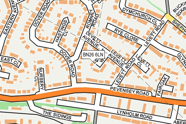 BN26 6LN map - OS OpenMap – Local (Ordnance Survey) BN26 6LN map - OS OpenMap – Local (Ordnance Survey)