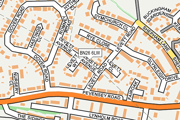 BN26 6LW map - OS OpenMap – Local (Ordnance Survey) BN26 6LW map - OS OpenMap – Local (Ordnance Survey)