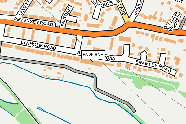 BN26 6NH map - OS OpenMap – Local (Ordnance Survey) BN26 6NH map - OS OpenMap – Local (Ordnance Survey)