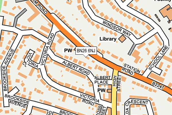 BN26 6NJ map - OS OpenMap – Local (Ordnance Survey) BN26 6NJ map - OS OpenMap – Local (Ordnance Survey)