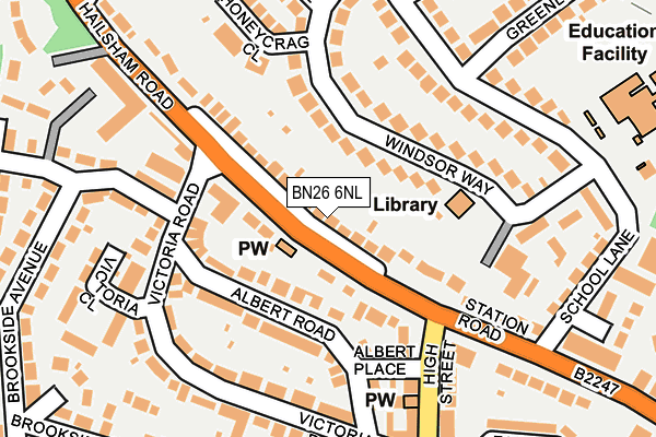 BN26 6NL map - OS OpenMap – Local (Ordnance Survey) BN26 6NL map - OS OpenMap – Local (Ordnance Survey)