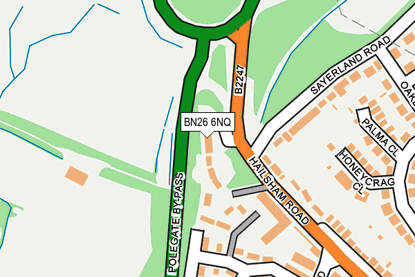 BN26 6NQ map - OS OpenMap – Local (Ordnance Survey) BN26 6NQ map - OS OpenMap – Local (Ordnance Survey)