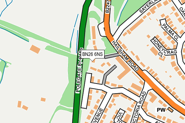 BN26 6NS map - OS OpenMap – Local (Ordnance Survey) BN26 6NS map - OS OpenMap – Local (Ordnance Survey)